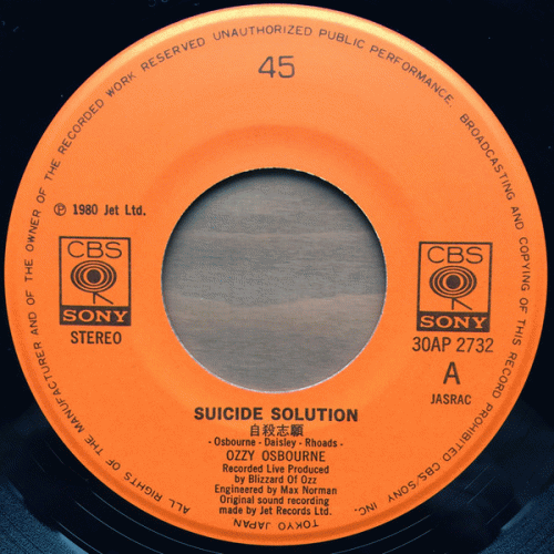 Ozzy Osbourne : Suicide Solution - You Said It All